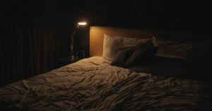Calm bedroom representing sleepmaxxing and healthy sleep habits